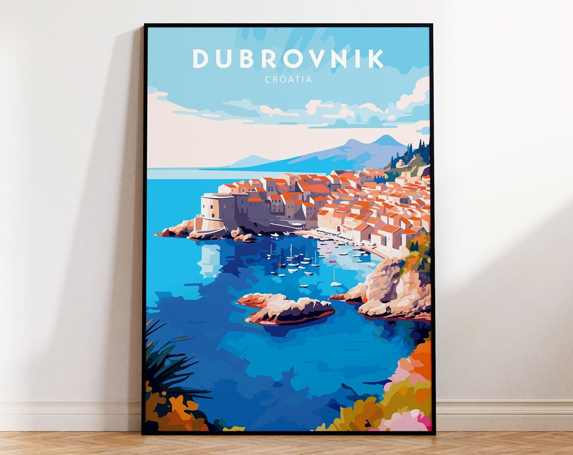 Dubrovnik Croatia Gift Travel Poster