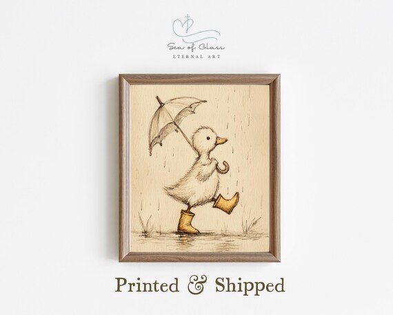 Whimsical Duckling Nursery Art Print