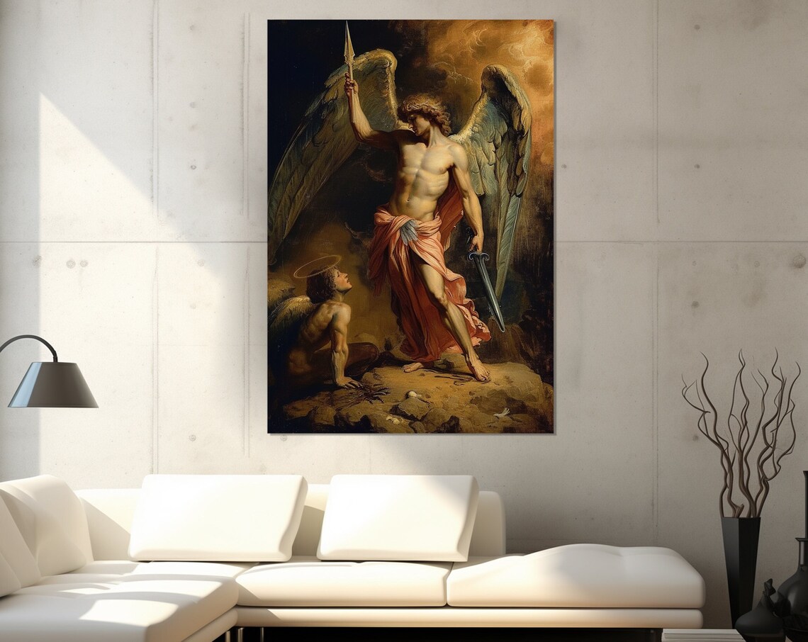 St Michael The Archangel, Roman Catholic Art Print