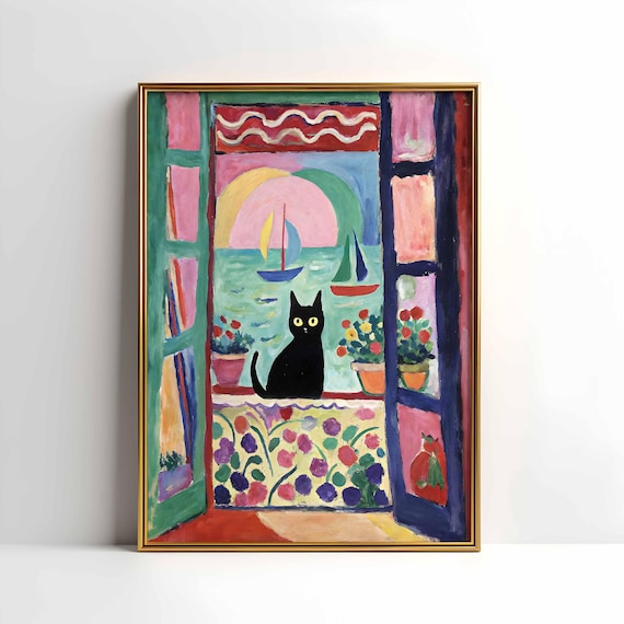 Henri Matisse Cat Print, Decorative Poster
