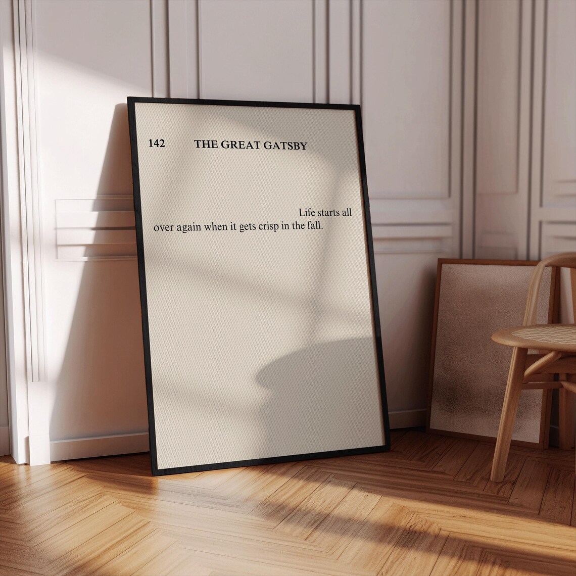 The Great Gatsby Quote Print, Minimalist Typography