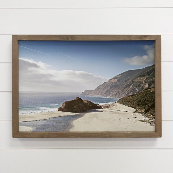 Big Sur Ocean Cliffs Beach Scenic California Coastal Photo Poster