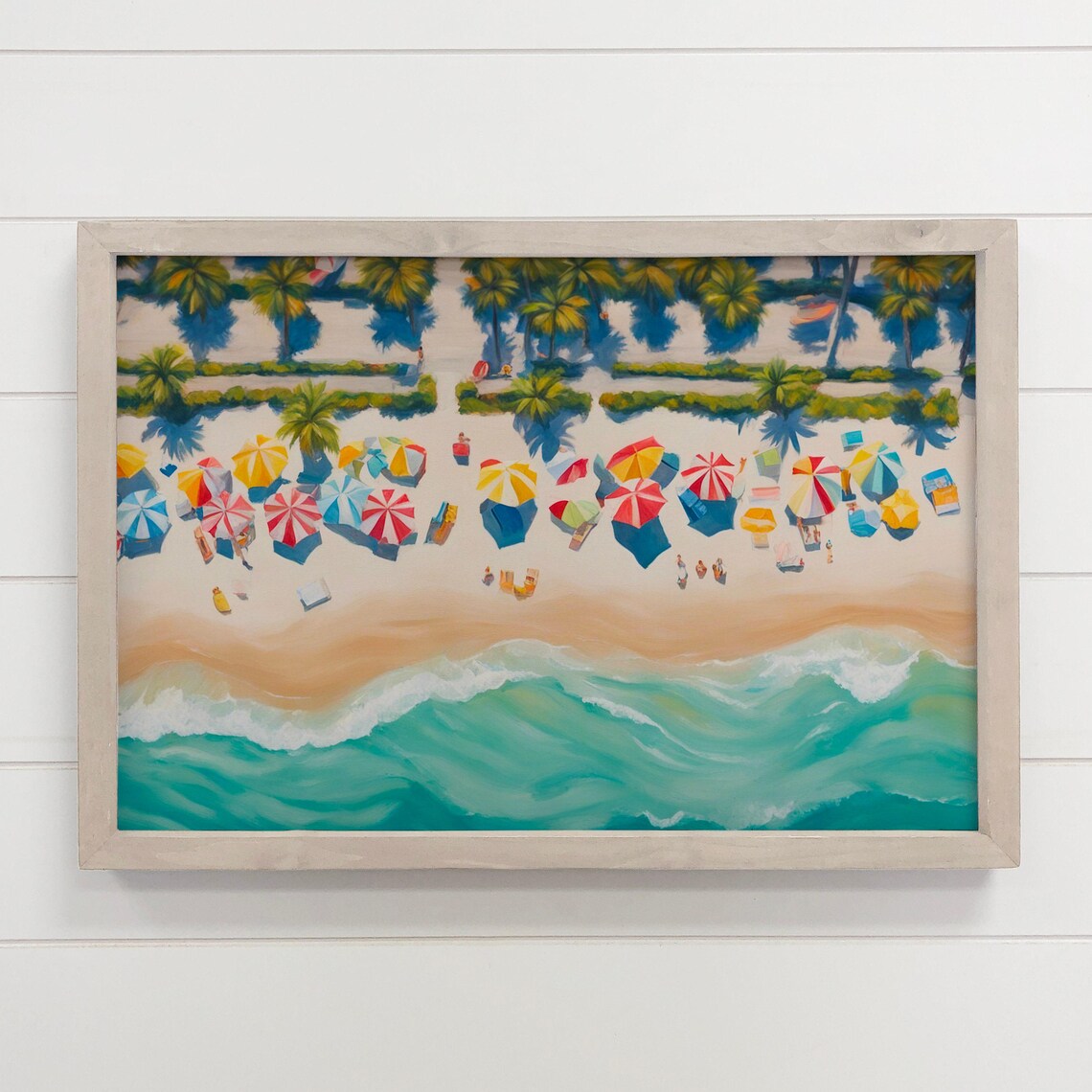 Beach Aerial Painting Landscape Art Print