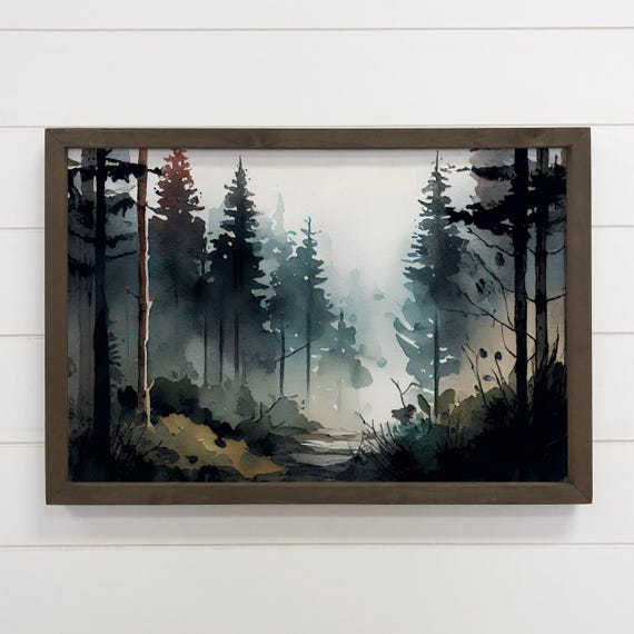Forest Shadow Painting, Landscape Art Print