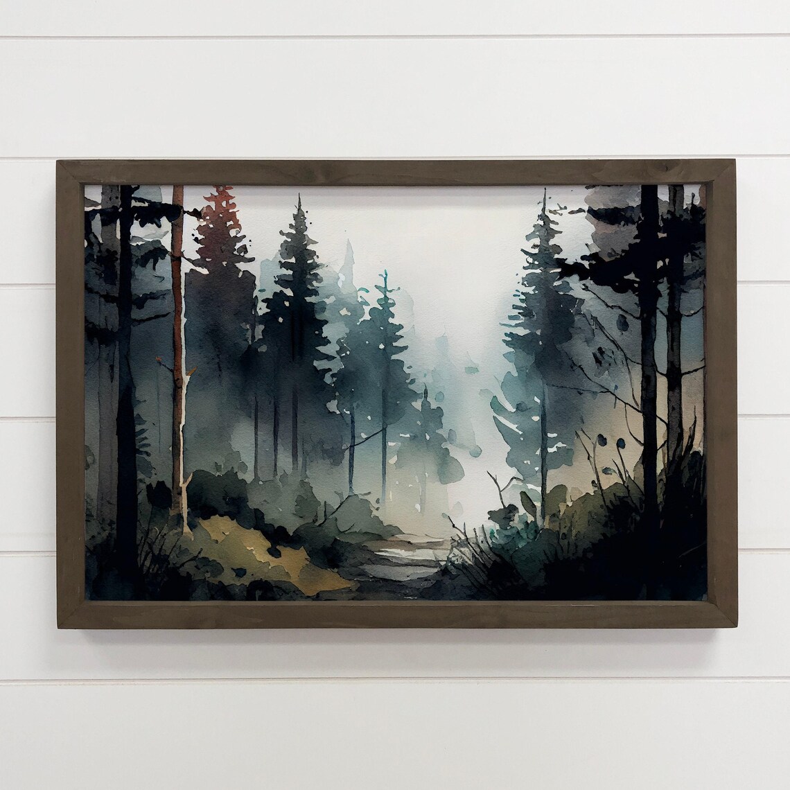 Forest Shadow Painting, Landscape Art Print