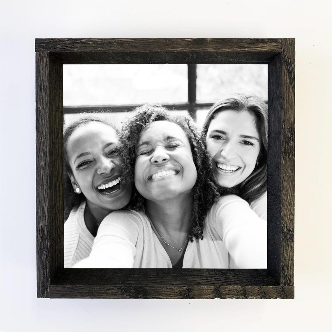 Gifts For Friends Bff Best Friend Custom Photo Wall Art Personalized Wood Framed Unique