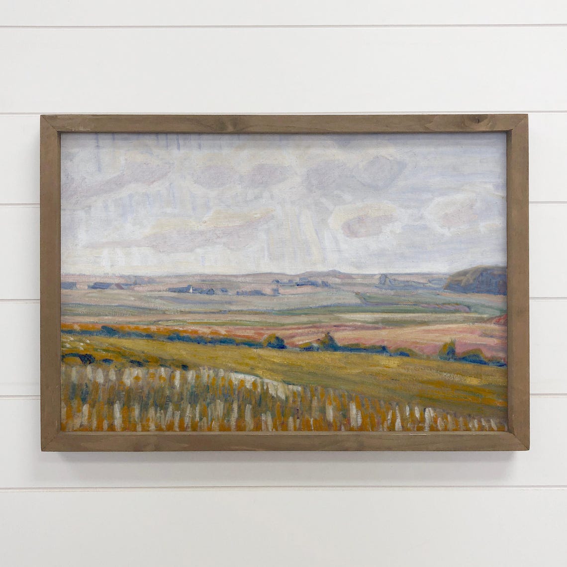 Impressionist Countryside Lavender Fields Golden Landscape Poster