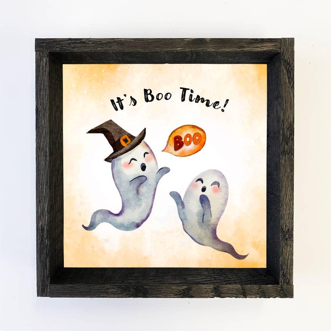 It's Boo Time Cute Watercolor Ghosts Halloween Kids Wall Poster