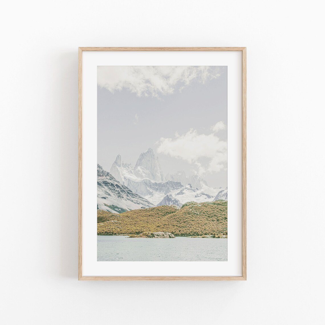 Patagonia Nature Art Print, Modern Minimalist Poster