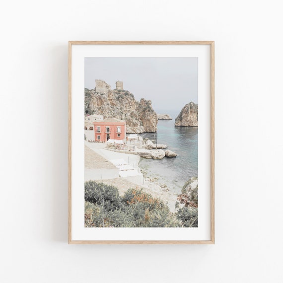 Sicily Italy City Print, Cityscape Travel Poster