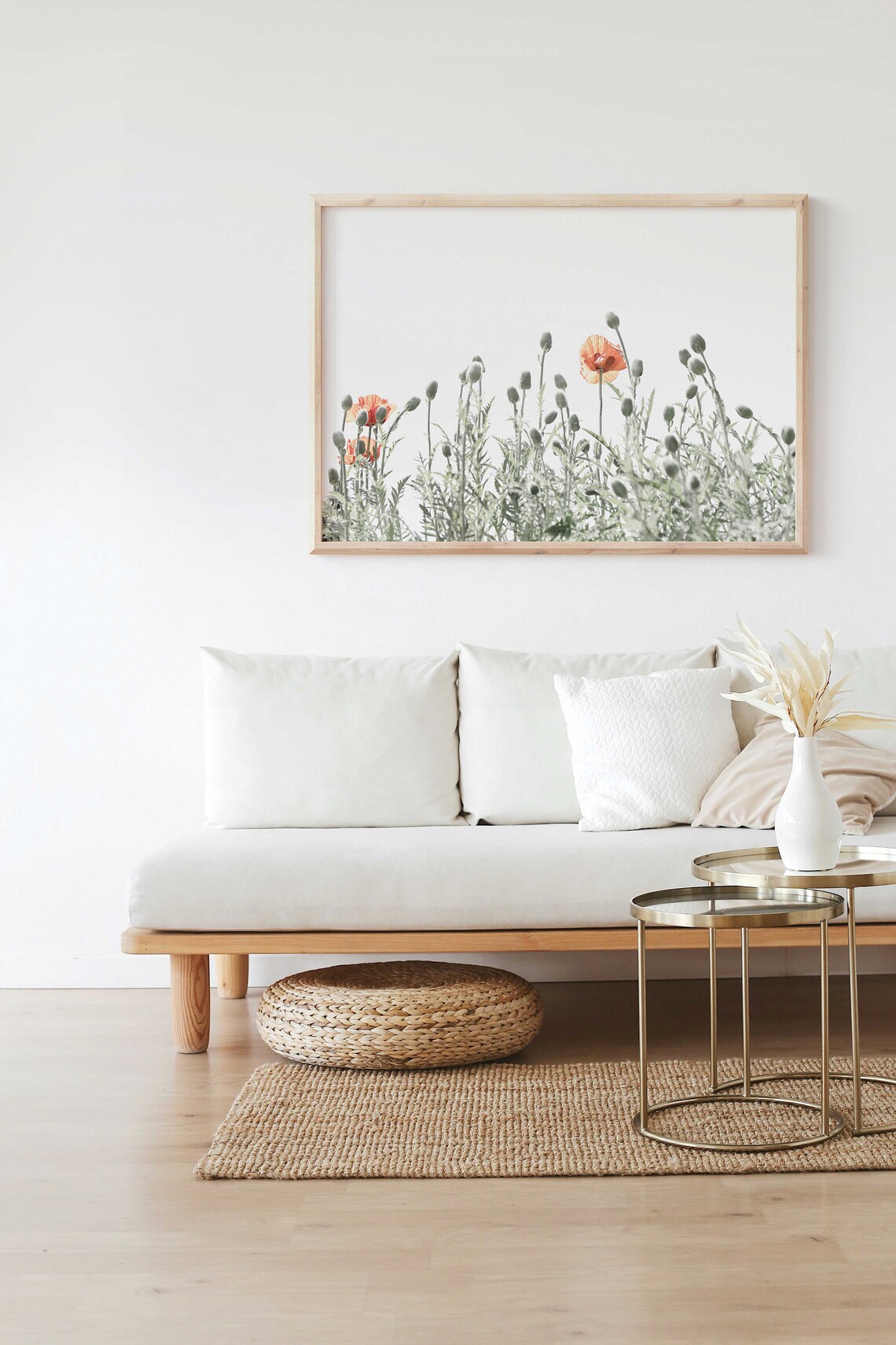 Poppy Print, Modern Minimalist Floral Art Print - Image 2