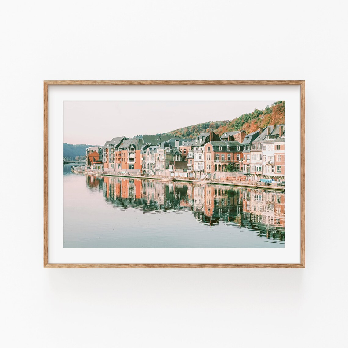 Belgium City Travel Poster, Canal Homes Photography