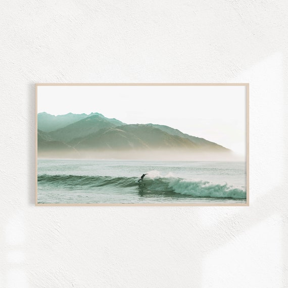 Surfing Nature Art for TV, Ocean & Beach Print