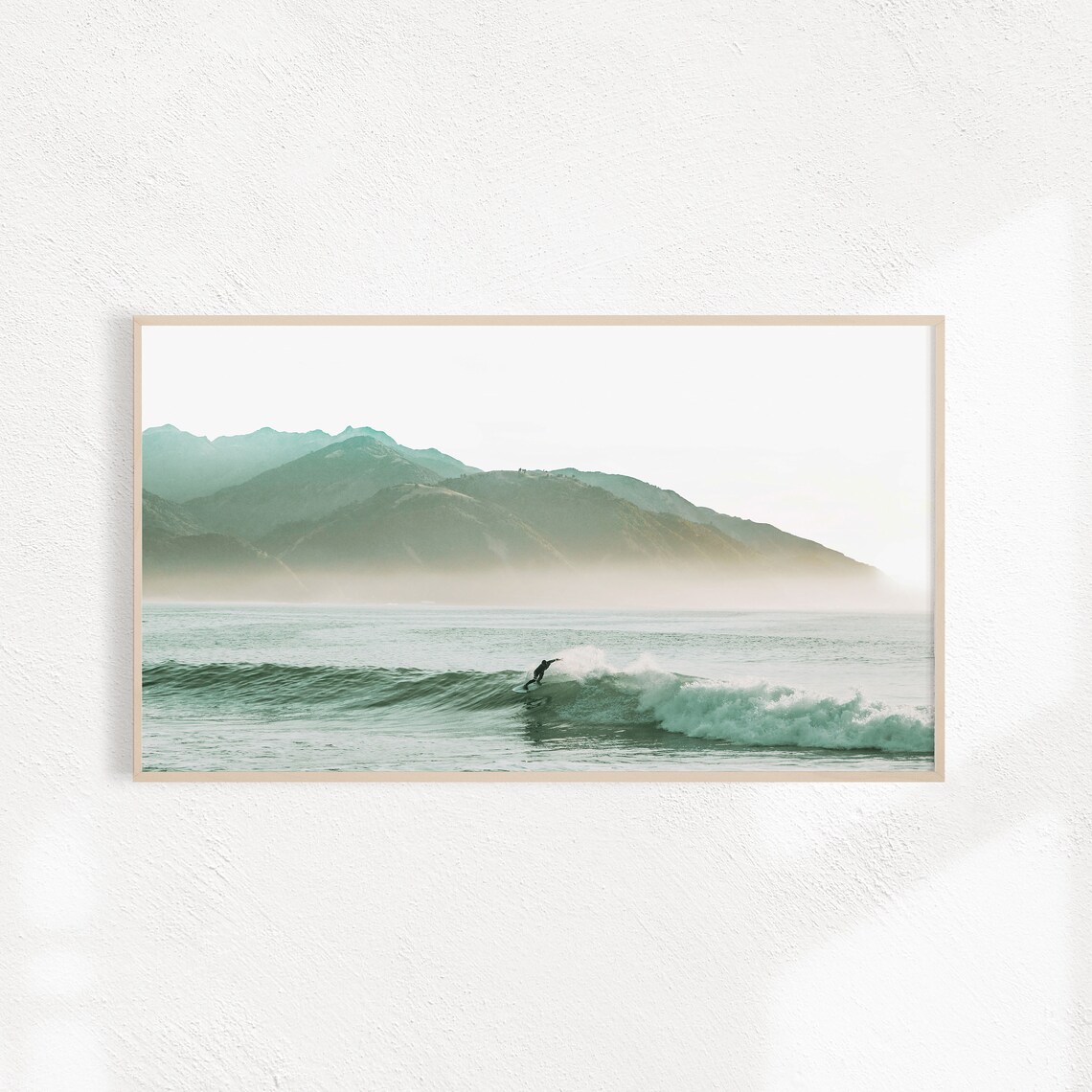 Surfing Nature Art for TV, Ocean & Beach Print