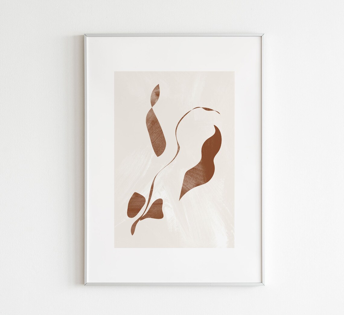 Boho Geometric Line Art Print, Scandinavian Style