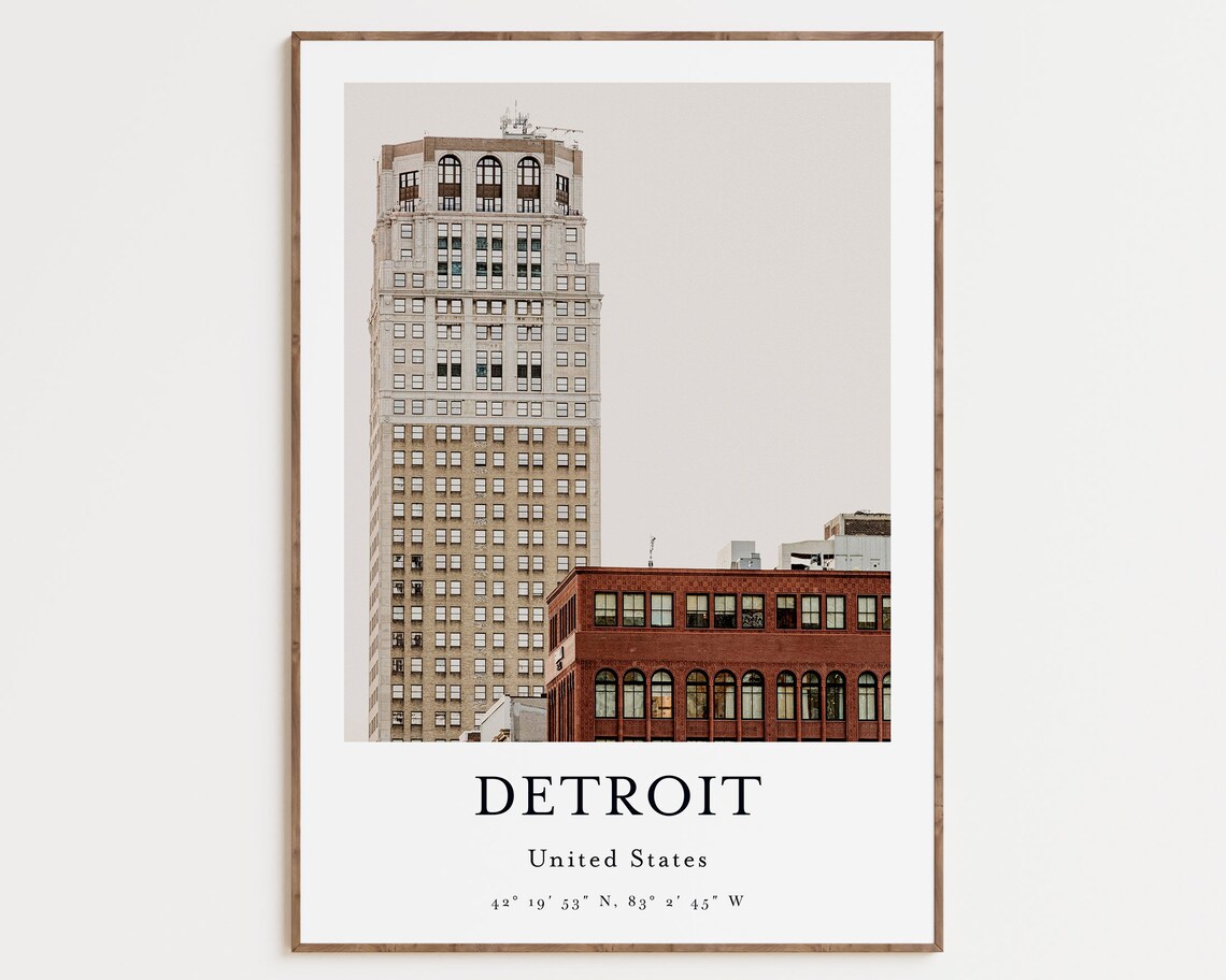 Detroit Travel Poster, City Photo Art Print - Image 3