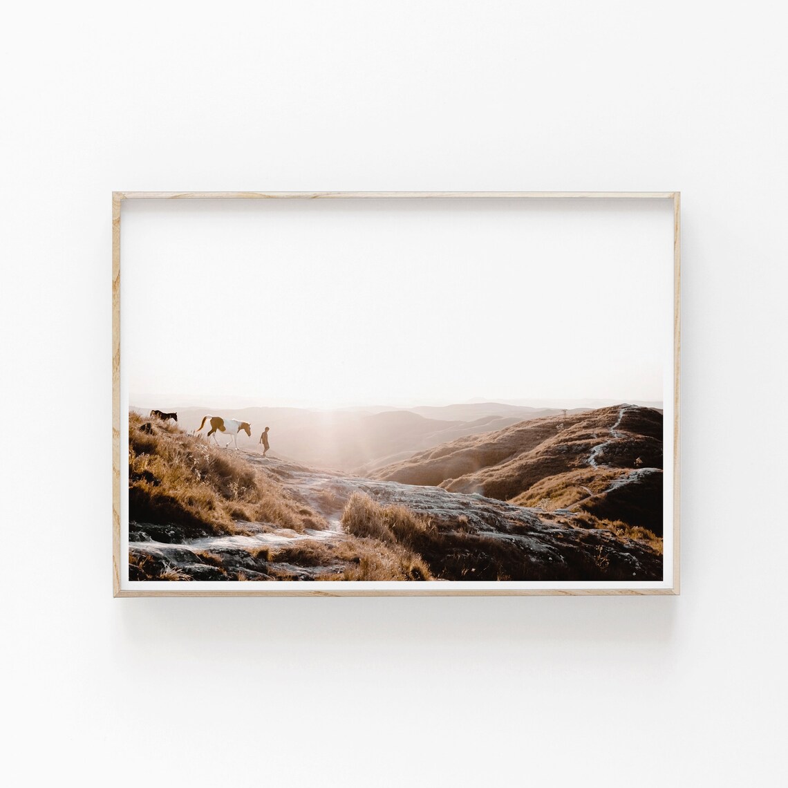 Nature Horse Print, Modern Minimalist Art Print