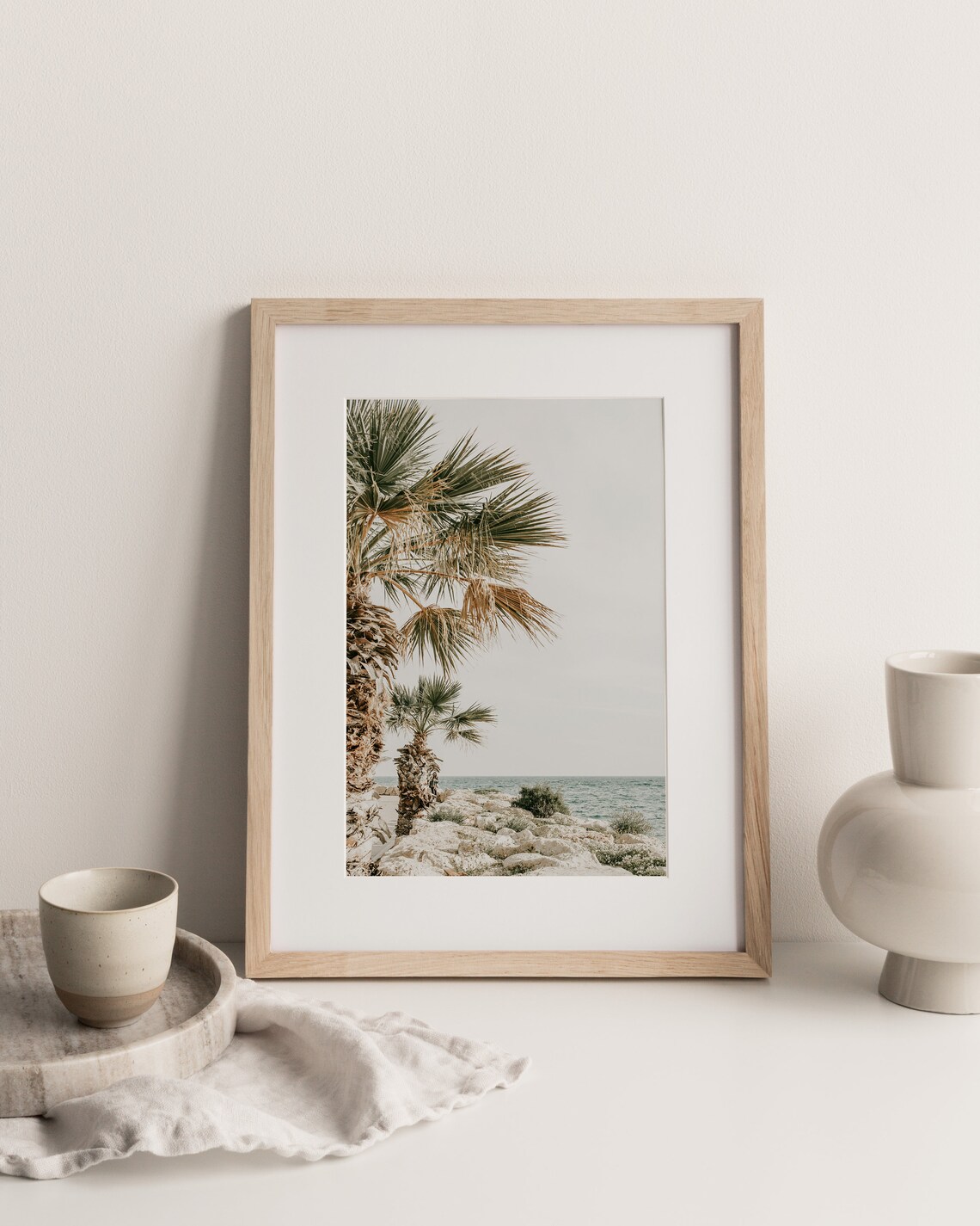 Palm Tree Art Print, Modern Minimalist Poster