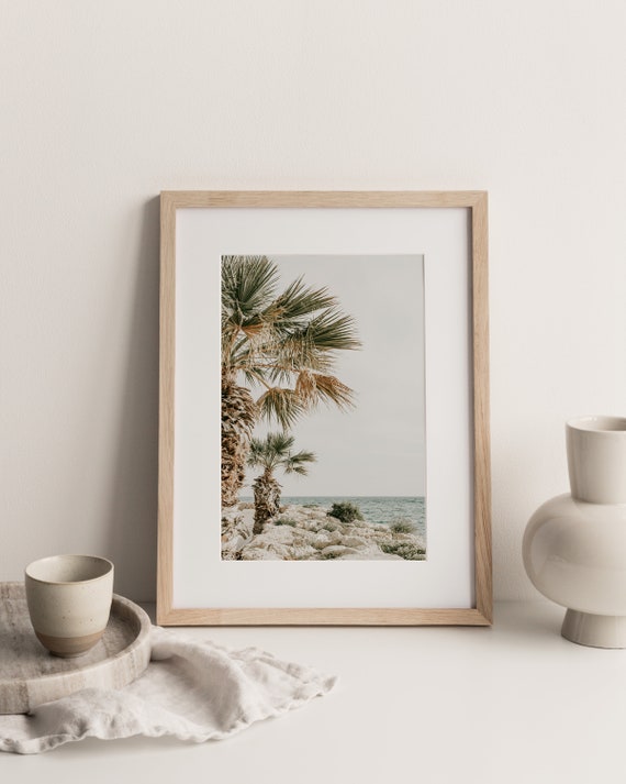 Palm Tree Art Print, Modern Minimalist Poster