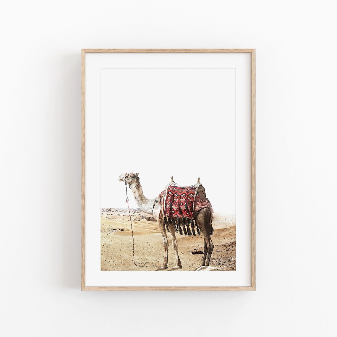 Camel Art Print, Bohemian Desert Safari Decor