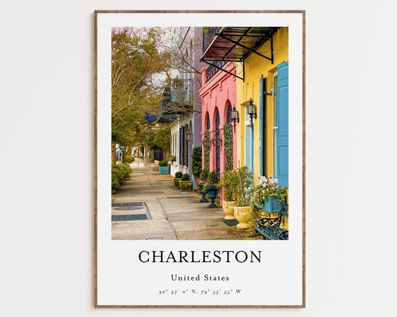 South Carolina Travel Poster, USA City Architecture