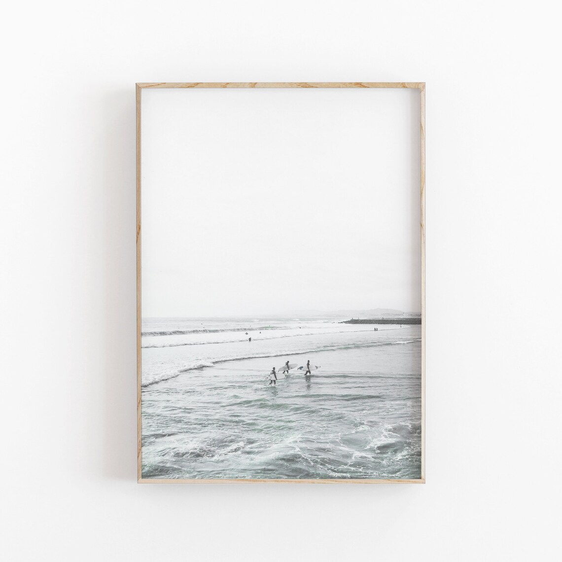 Surfing Print, Ocean Water Coastal Beach Poster - Image 3