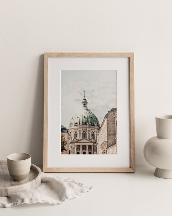 Denmark City Poster, Scandinavian Cathedral Travel Poster
