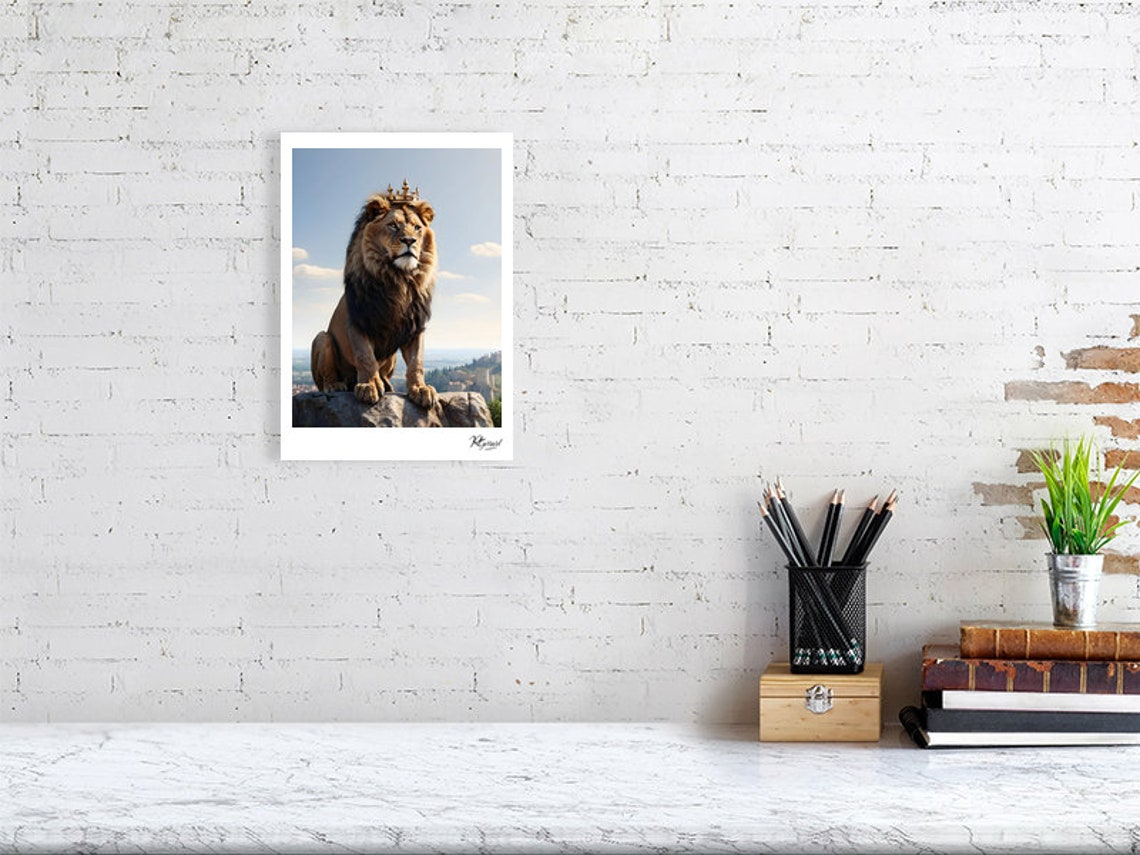 Aslan Crowned Literary Art Print - Image 2