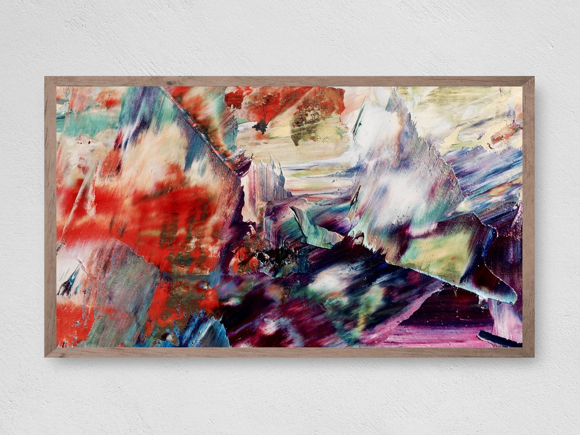 Frame Tv Art Instant Beautiful Modern Art With Bold Colors Art Tv For Frame