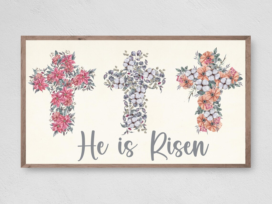He Is Risen Easter Religious Spring Art Print