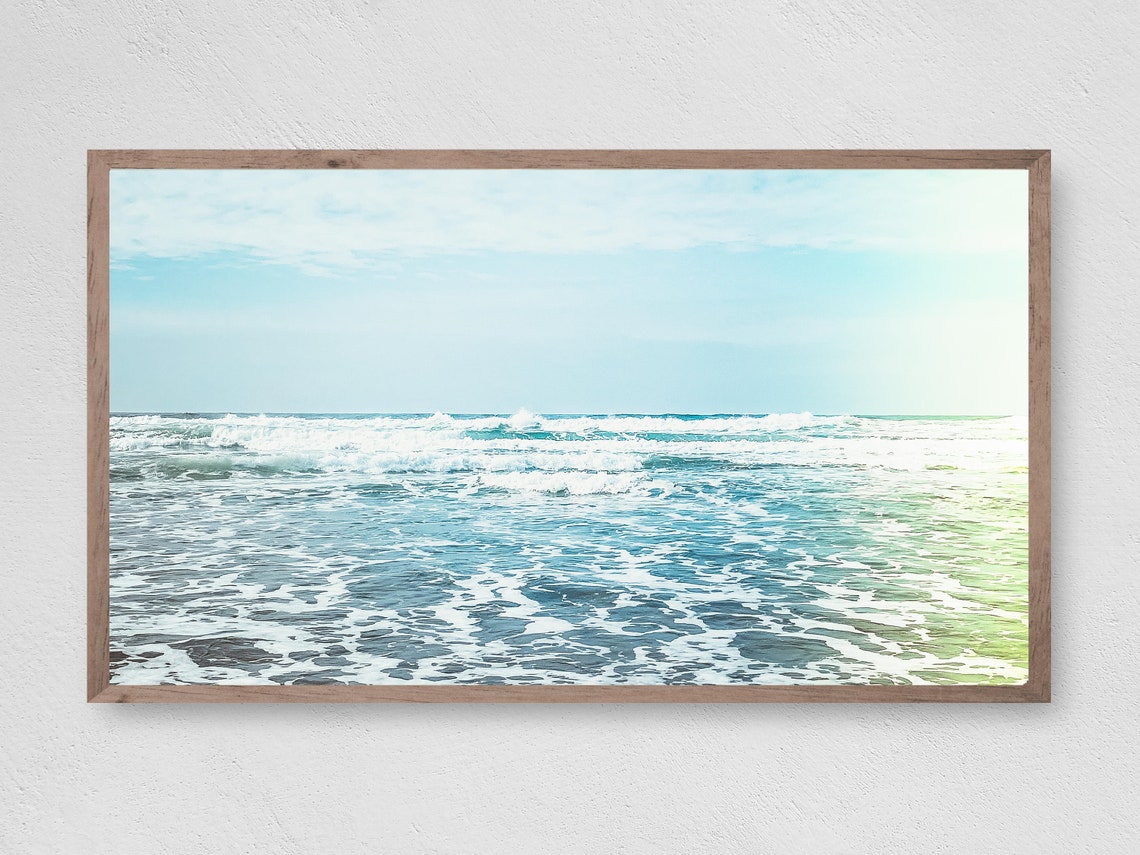 Ocean Blue Frame TV Art, TV Art Print
