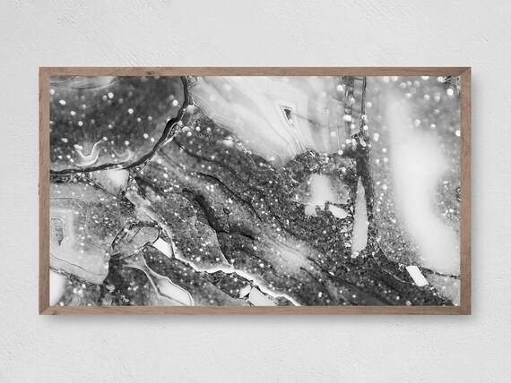 Black White Quartz TV Art