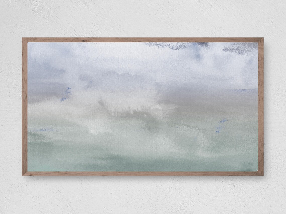 Morning Mist Watercolor Abstract Art Print