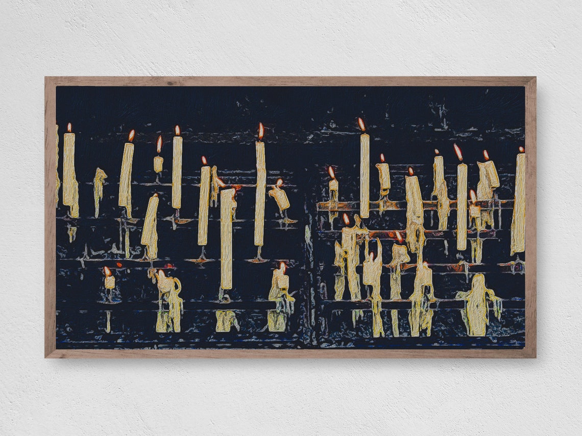 Spooky Candles Halloween Art Print