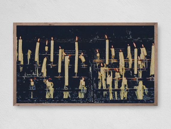 Spooky Candles Halloween Art Print