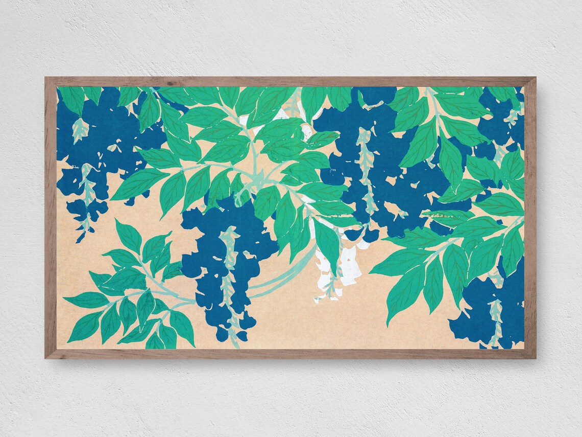 Draping Wisteria Art Print, Abstract Modern