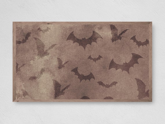 Halloween Vintage Bats Art Print, Instant Fall Decor