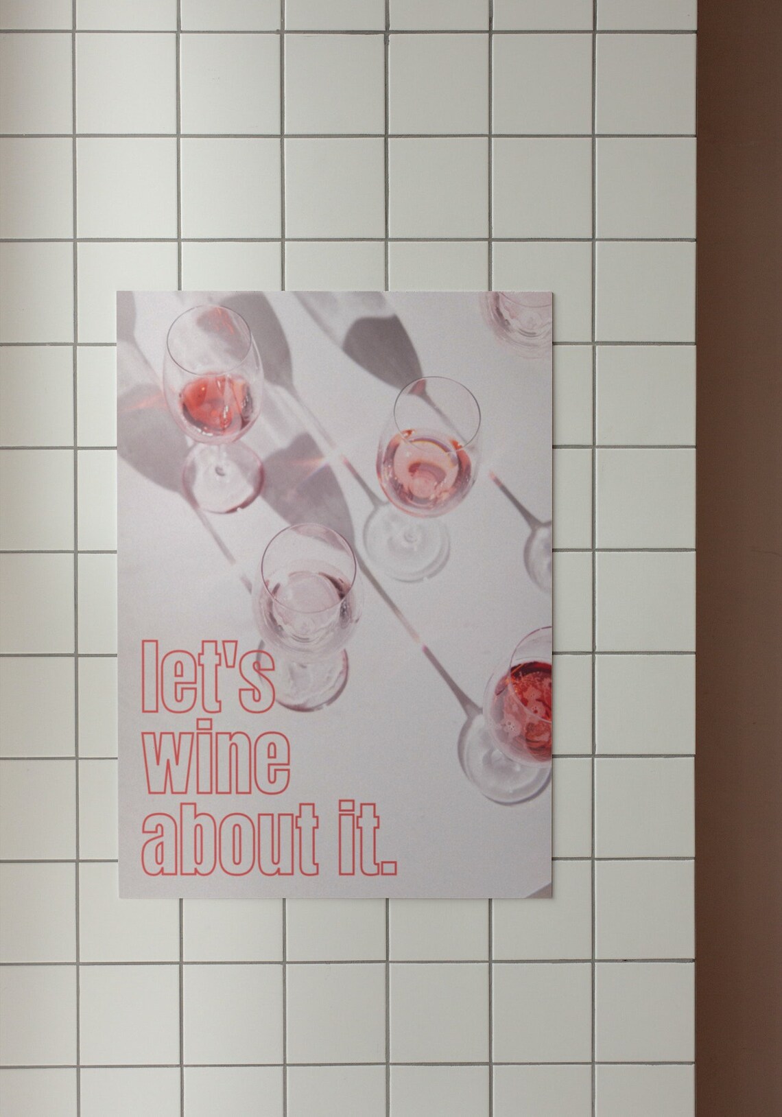 Wine Cocktail Print for Bar Cart Kitchen Decor