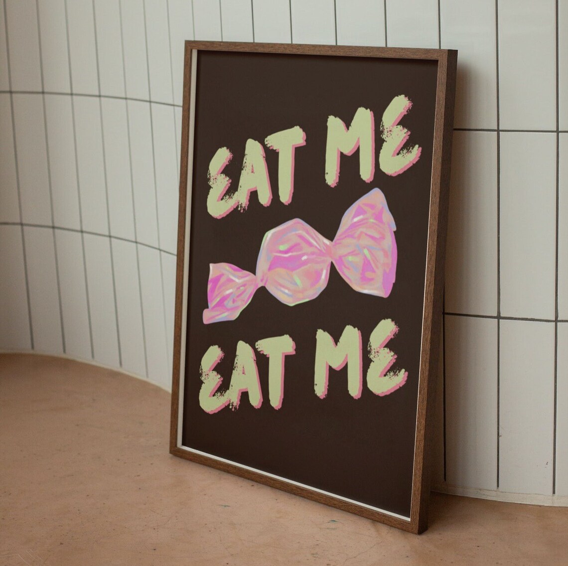 Eat Me Wall Print Funny Wall Art Cute Kitchen Wall Decor Candy Sweet Prints Large Art Prints - Image 2