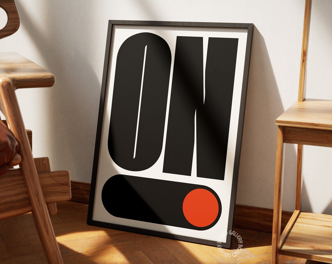 Bold Black Typography Poster, Minimalist Scandi Style - Image 3