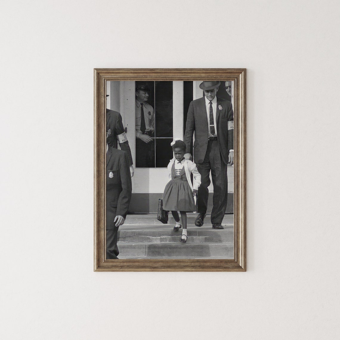 Ruby Bridges Walking to School With Federal Marshals 1960 Poster - Image 2