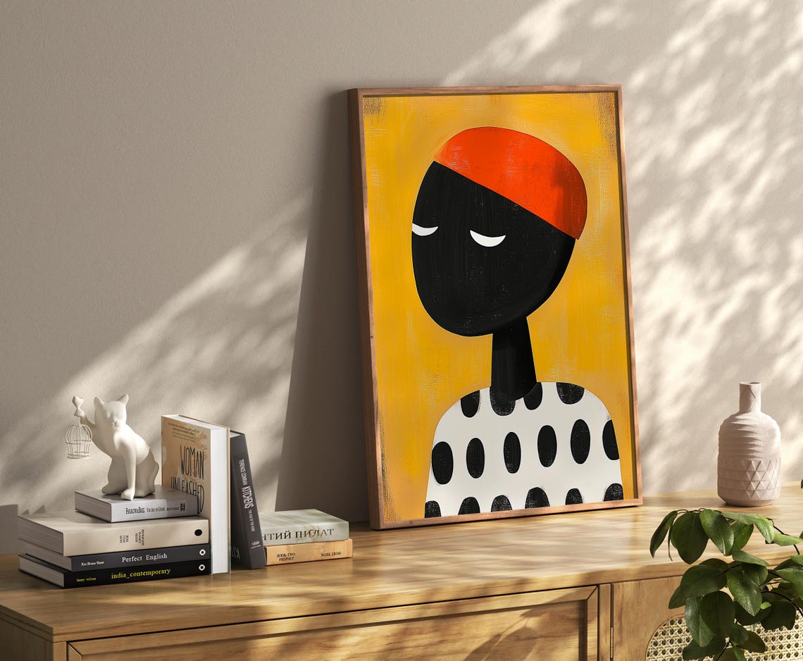 Abstract People Art Print, Nordic Minimalist - Image 3