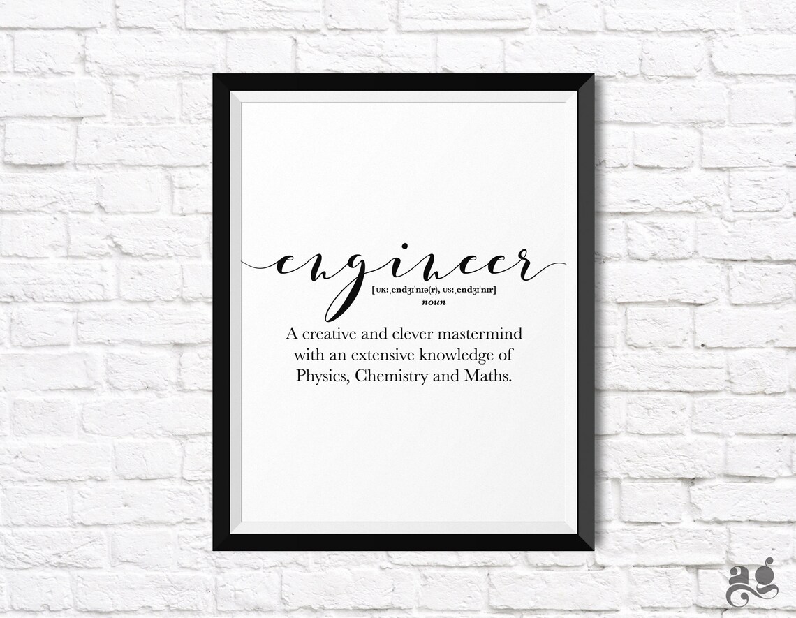 Engineer Definition - Funny Office Decor Gift - Image 3