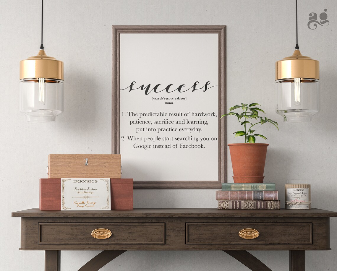Success Definition Quote Art Print, Typography Decor - Image 3