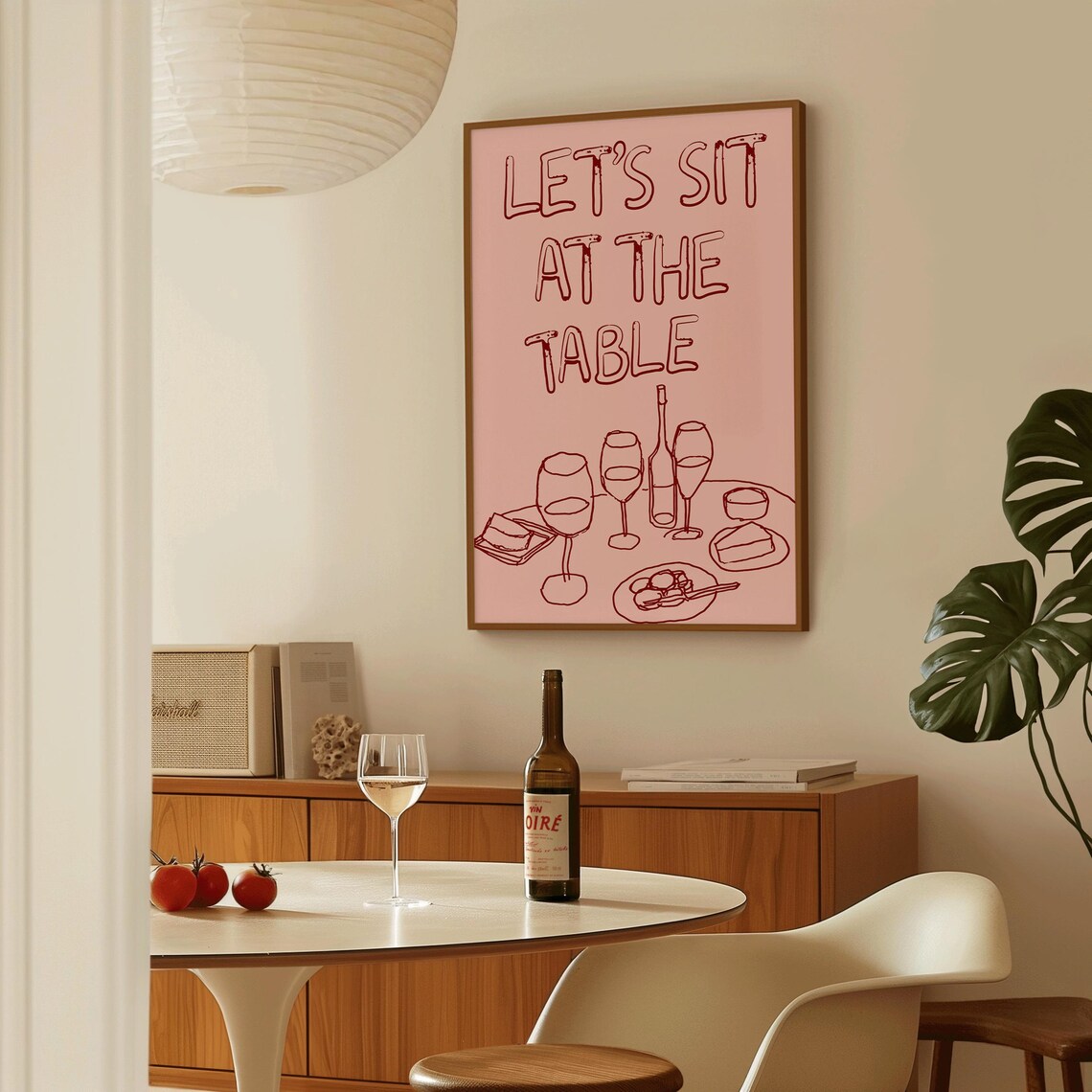 Kitchen Wall Art, Bold Typography Wine Poster - Image 5