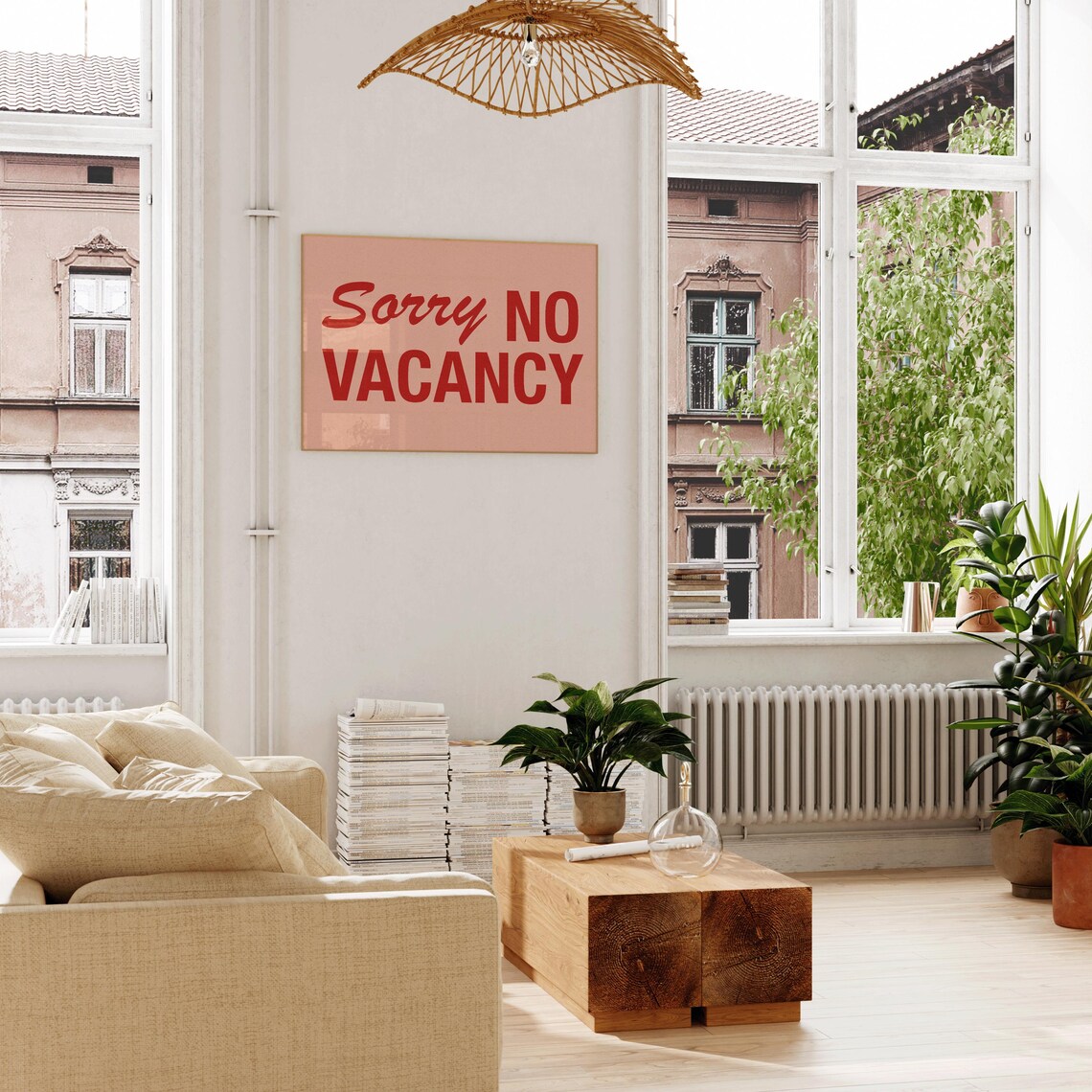 Retro Motel, No Vacancy Sign Poster Print - Image 4
