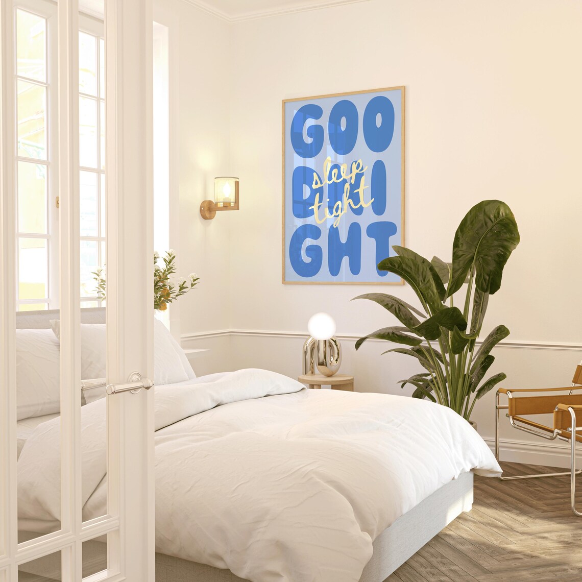 Goodnight Sleep Tight Typography Art Print - Image 4