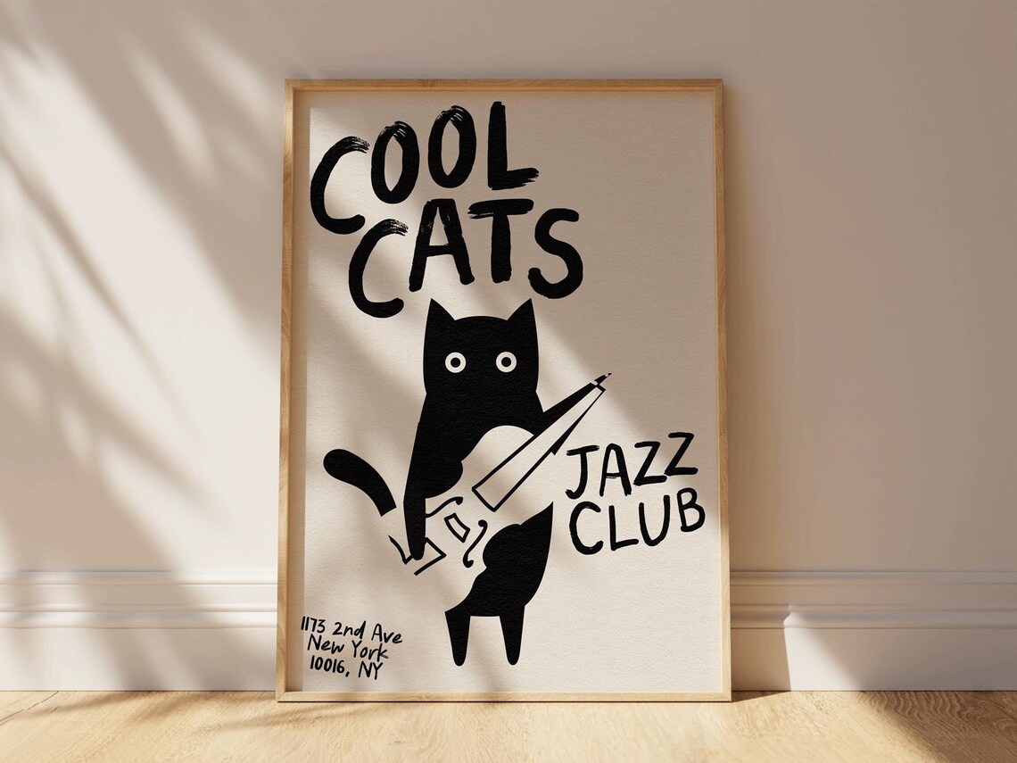 Cool Cats Jazz Club - Vintage Music Art - Image 2