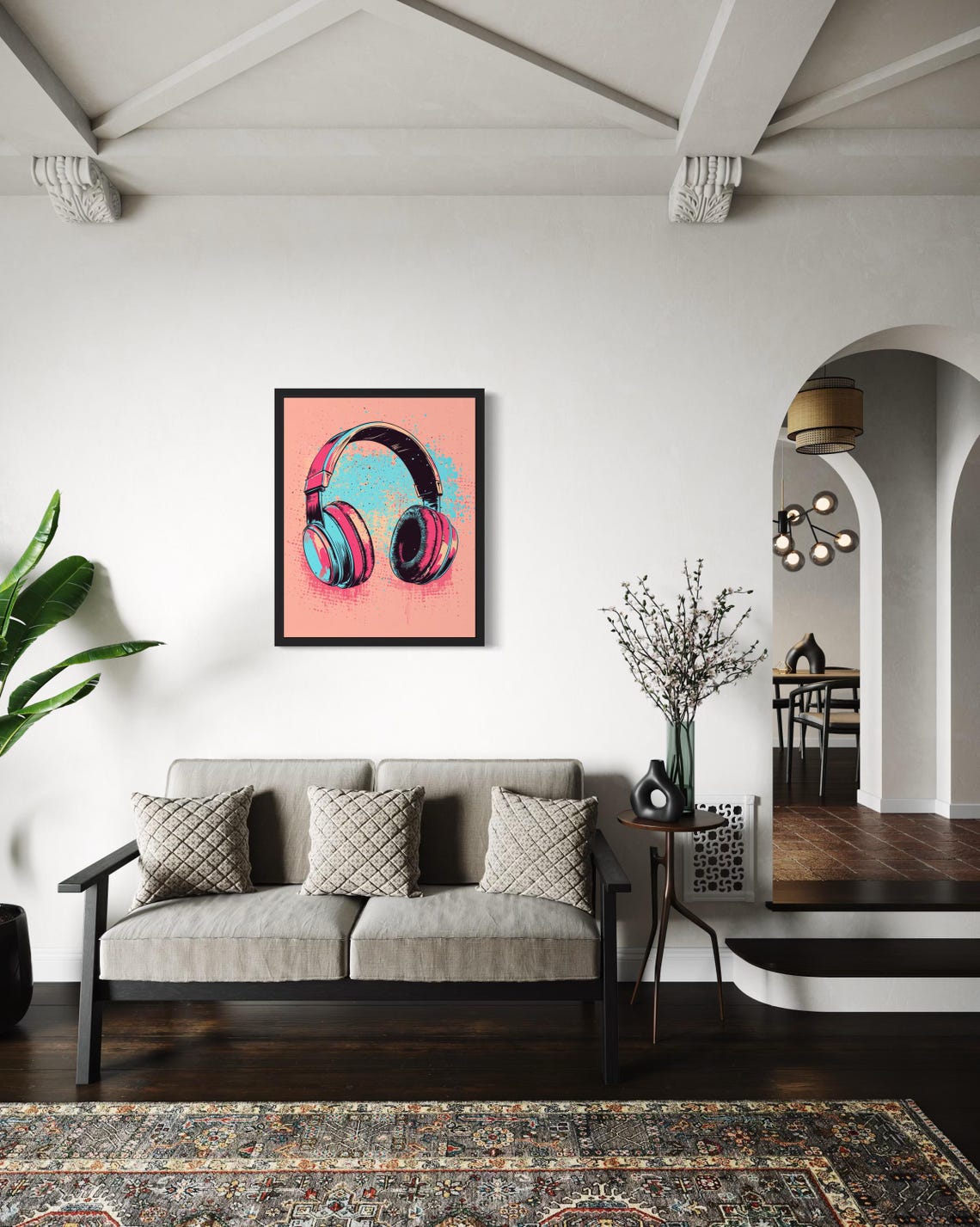 Headphone Pop Art Print, Vintage Retro - Image 4
