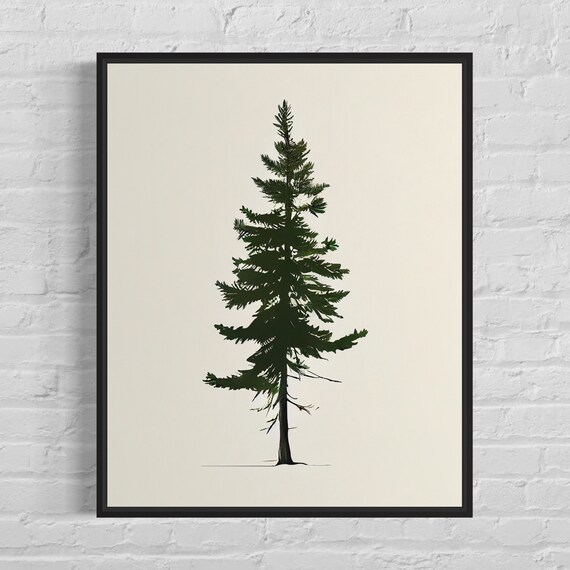 Balsam Fir Tree Art Print Balsam Fir Tree Minimalist Poster